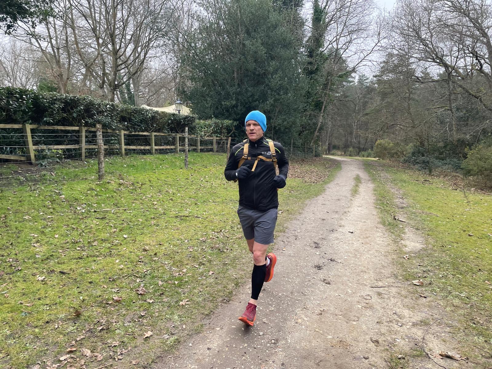 Nick Reeve in training for the London Marathon