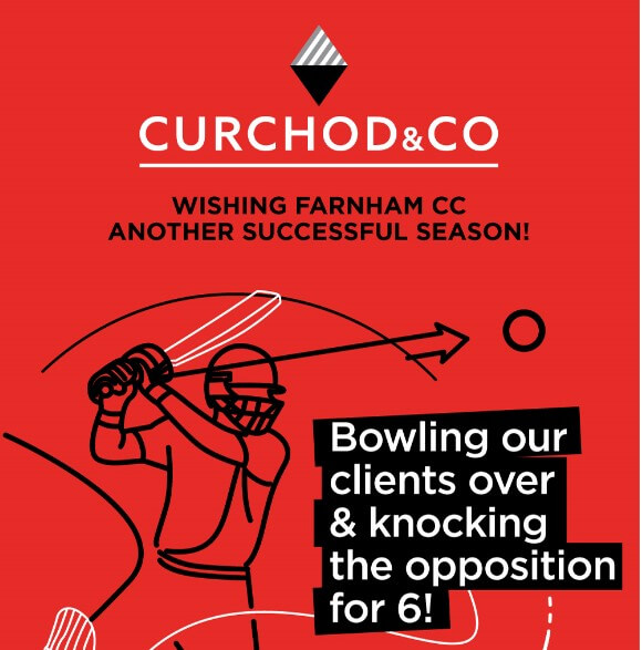 Curchod & Co are proud to sponsor Farnham Cricket Club